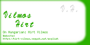 vilmos hirt business card